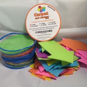 Velcro Shapes for Carpet 30 Dots & 36 Arrows Bright Colors